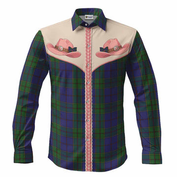 Strachan Tartan Long Sleeve Button Shirts Wee Coo Cowgirl Cute Style
