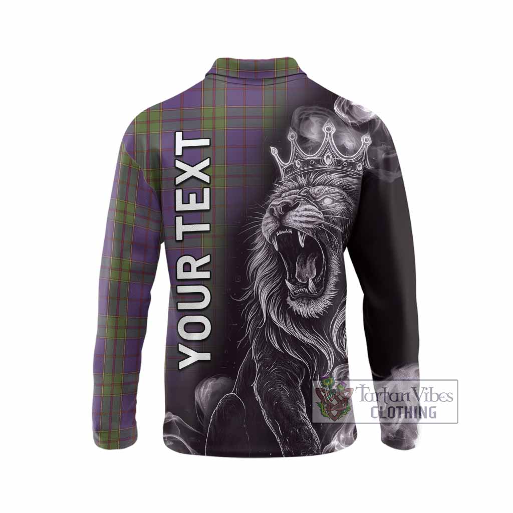 Strachan Tartan Long Sleeve Polo Shirt Roaring Lion Heritage