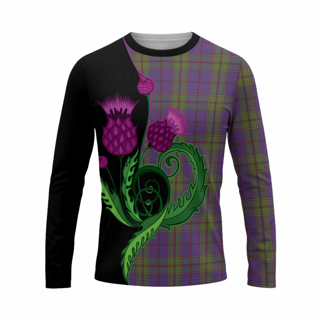 Strachan Tartan Long Sleeve T-Shirt Traditional Scottish Thistle