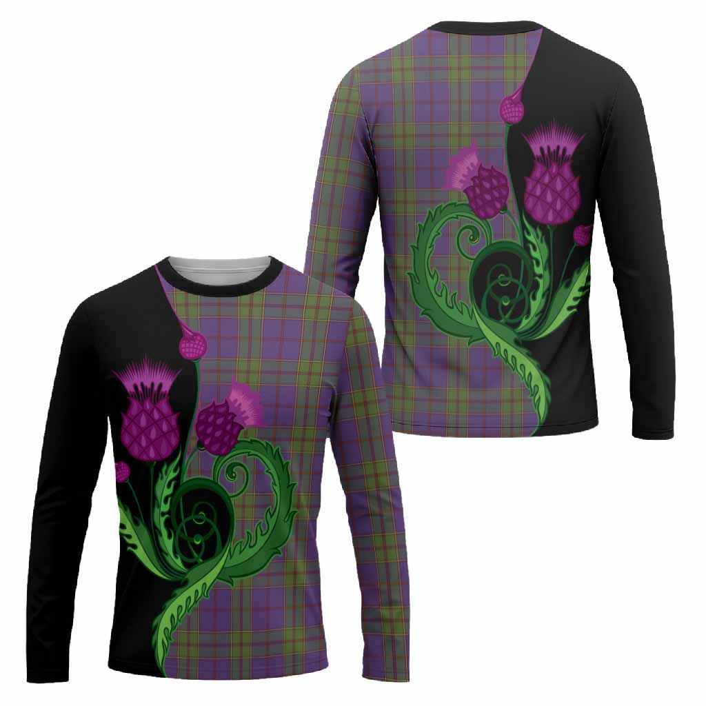 Strachan Tartan Long Sleeve T-Shirt Traditional Scottish Thistle