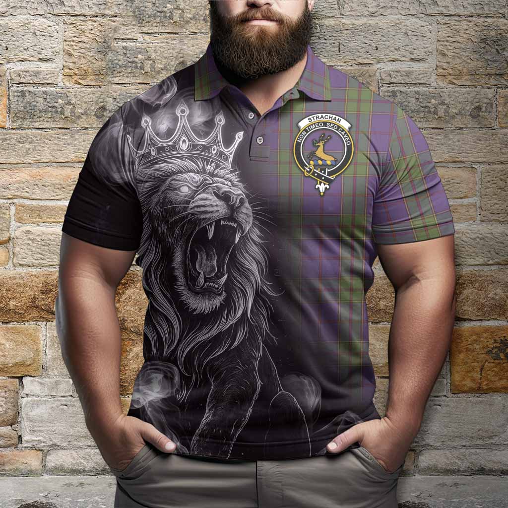 Strachan Tartan Polo Shirt Roaring Lion Heritage