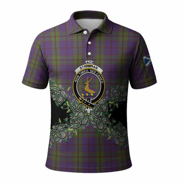 Strachan Tartan Polo Shirt Thistle Scottish Spirit