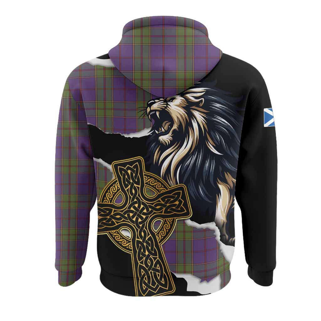 Strachan Tartan Scottish Hoodie Lion Celtic Heritage