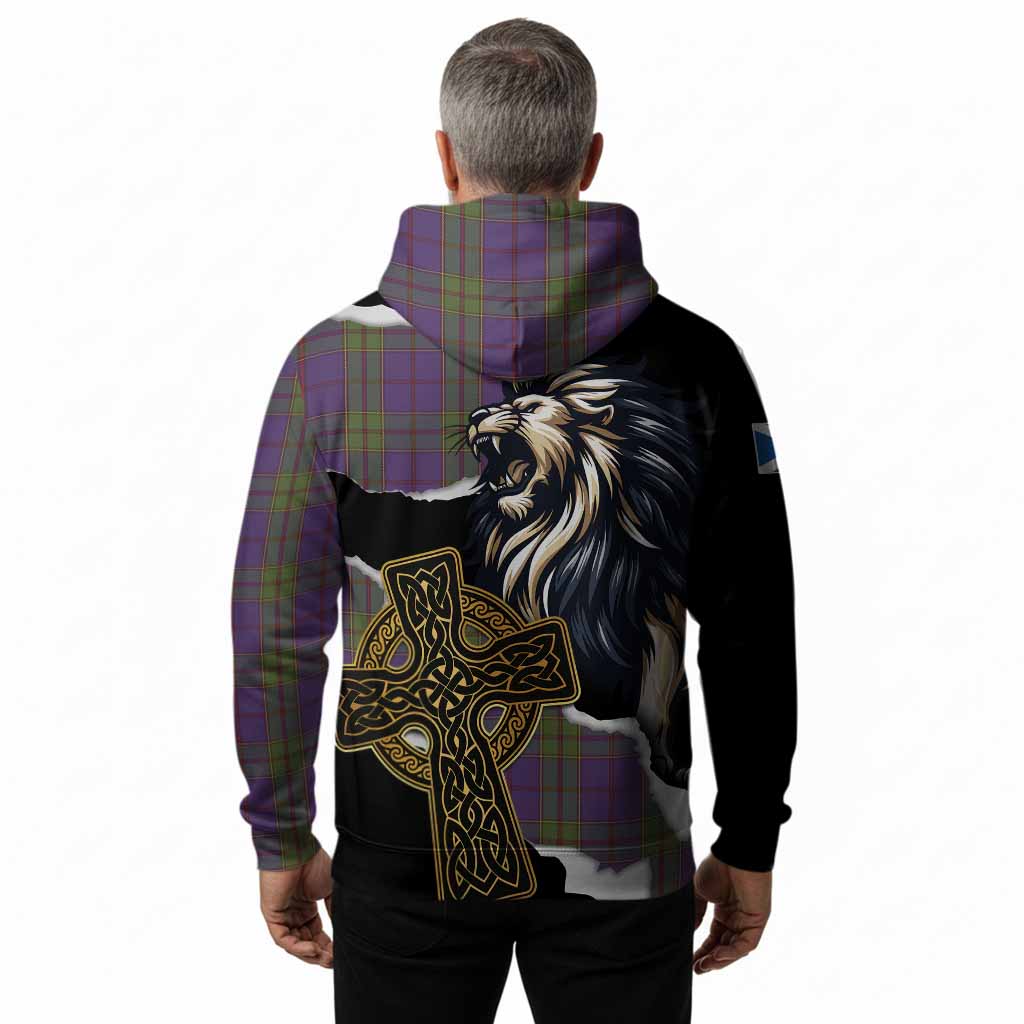 Strachan Tartan Scottish Hoodie Lion Celtic Heritage