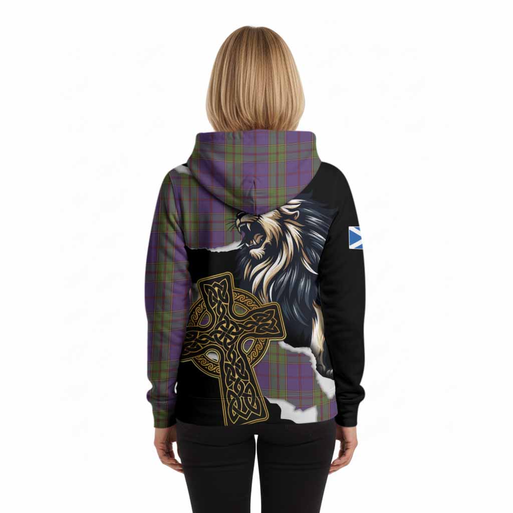 Strachan Tartan Scottish Hoodie Lion Celtic Heritage