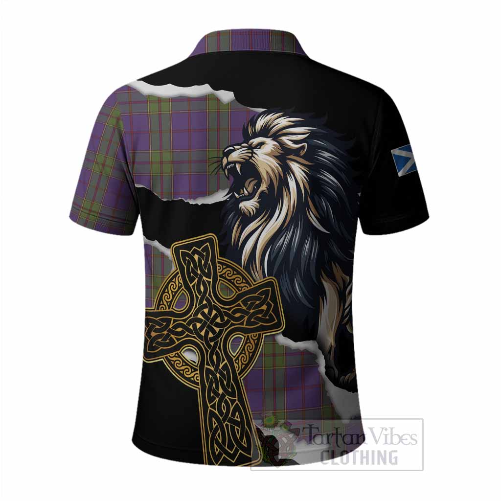 Strachan Tartan Scottish Polo Shirt Lion Celtic Heritage