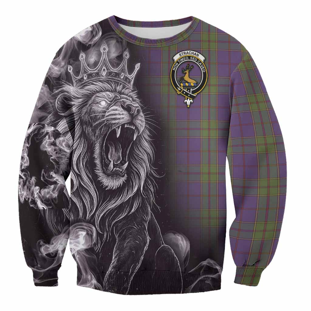 Strachan Tartan Sweatshirt Roaring Lion Heritage