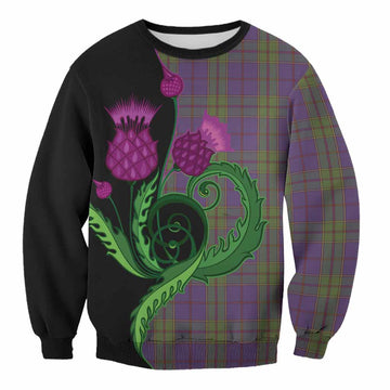 Strachan Tartan Sweatshirt Traditional Scottish Thistle