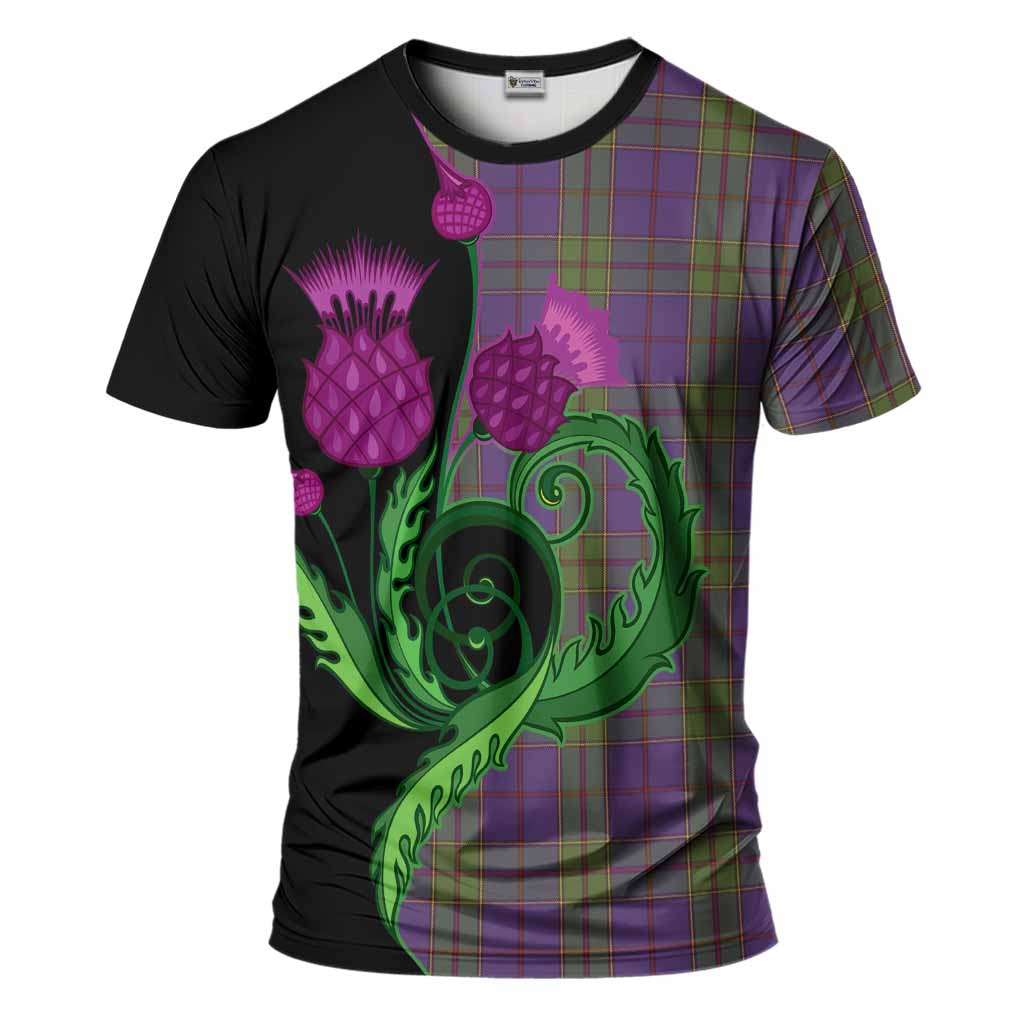 Strachan Tartan T-Shirt Traditional Scottish Thistle