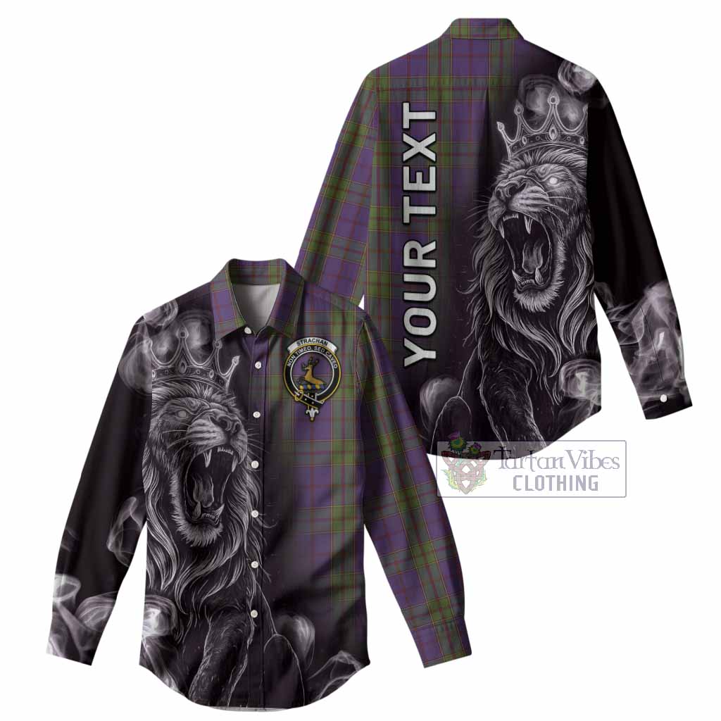 Strachan Tartan Women Casual Shirt Roaring Lion Heritage