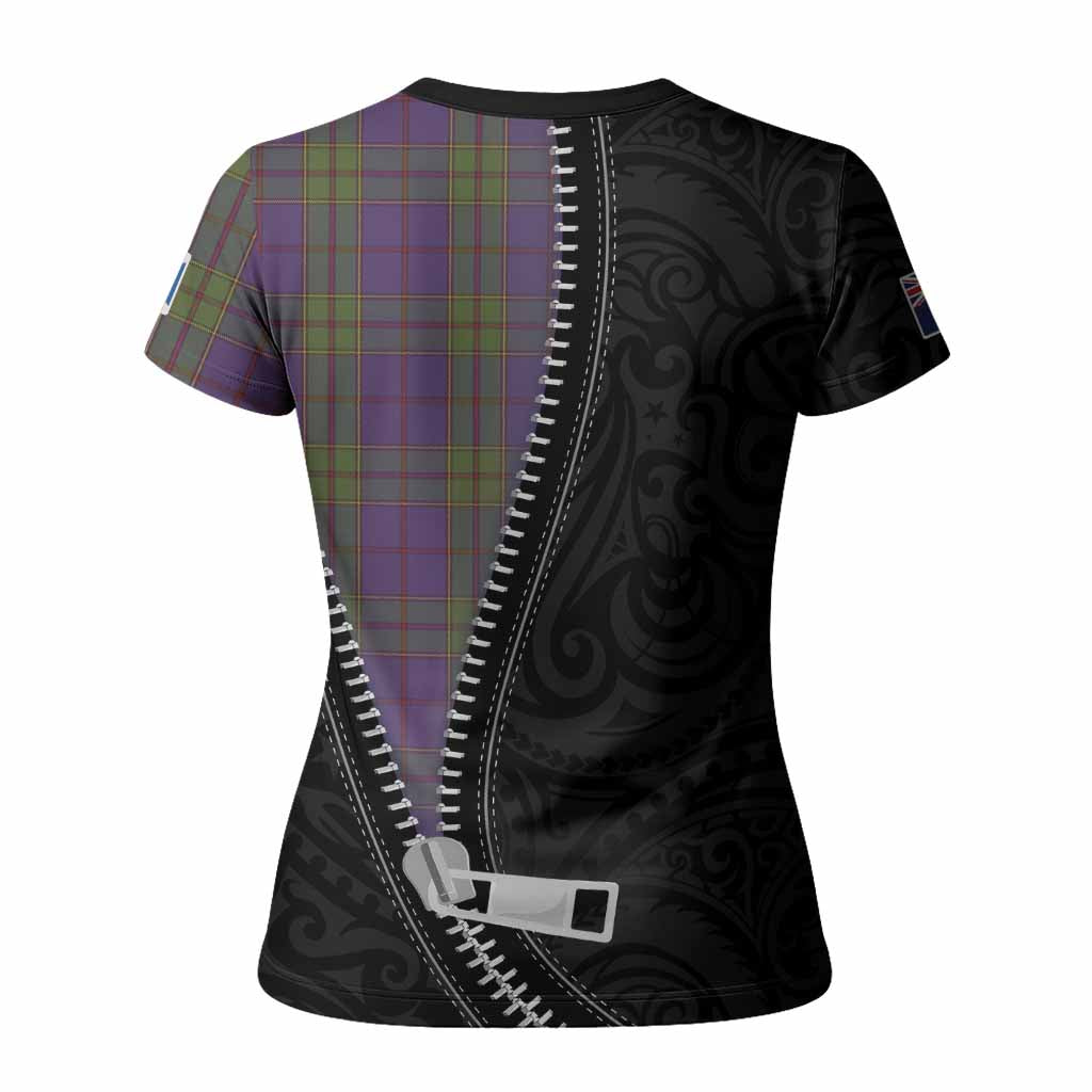 Strachan Tartan Women T shirt New Zealand Pattern Unique Zipper Stylized