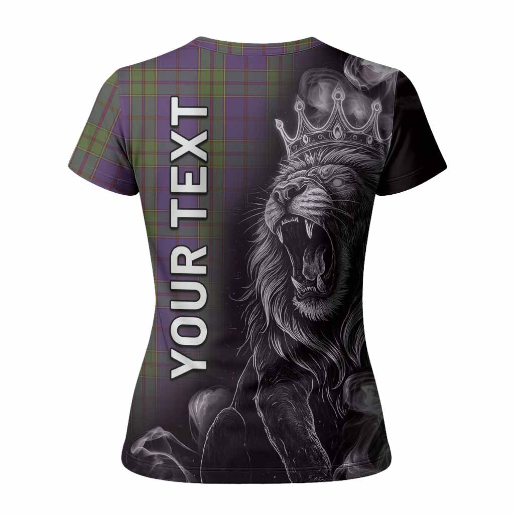 Strachan Tartan Women T shirt Roaring Lion Heritage