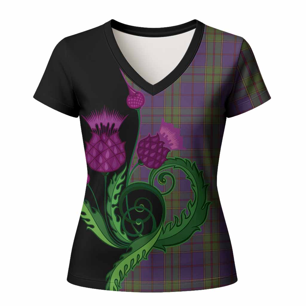Strachan Tartan Women T shirt Traditional Scottish Thistle