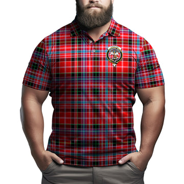 Straiton Tartan Men's Polo Shirt with Family Crest