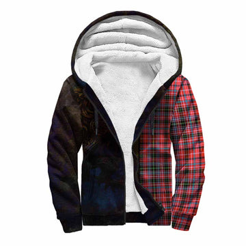 Straiton Tartan Family Crest Sherpa Hoodie Alba Gu Brath Be Brave Lion Ancient Style