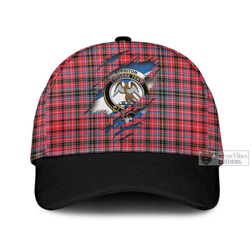 Straiton Tartan Classic Cap with Family Crest In Me Style