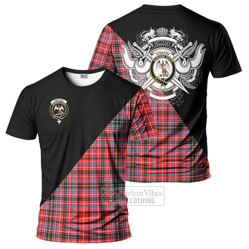 Straiton Tartan T-Shirt with Family Crest and Military Logo Style Kid's Shirt - Tartan Vibes Clothing