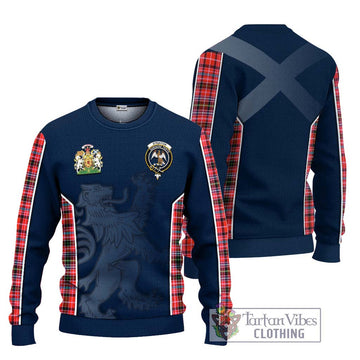 Straiton Tartan Knitted Sweater with Family Crest and Lion Rampant Vibes Sport Style Unisex - Tartan Vibes Clothing