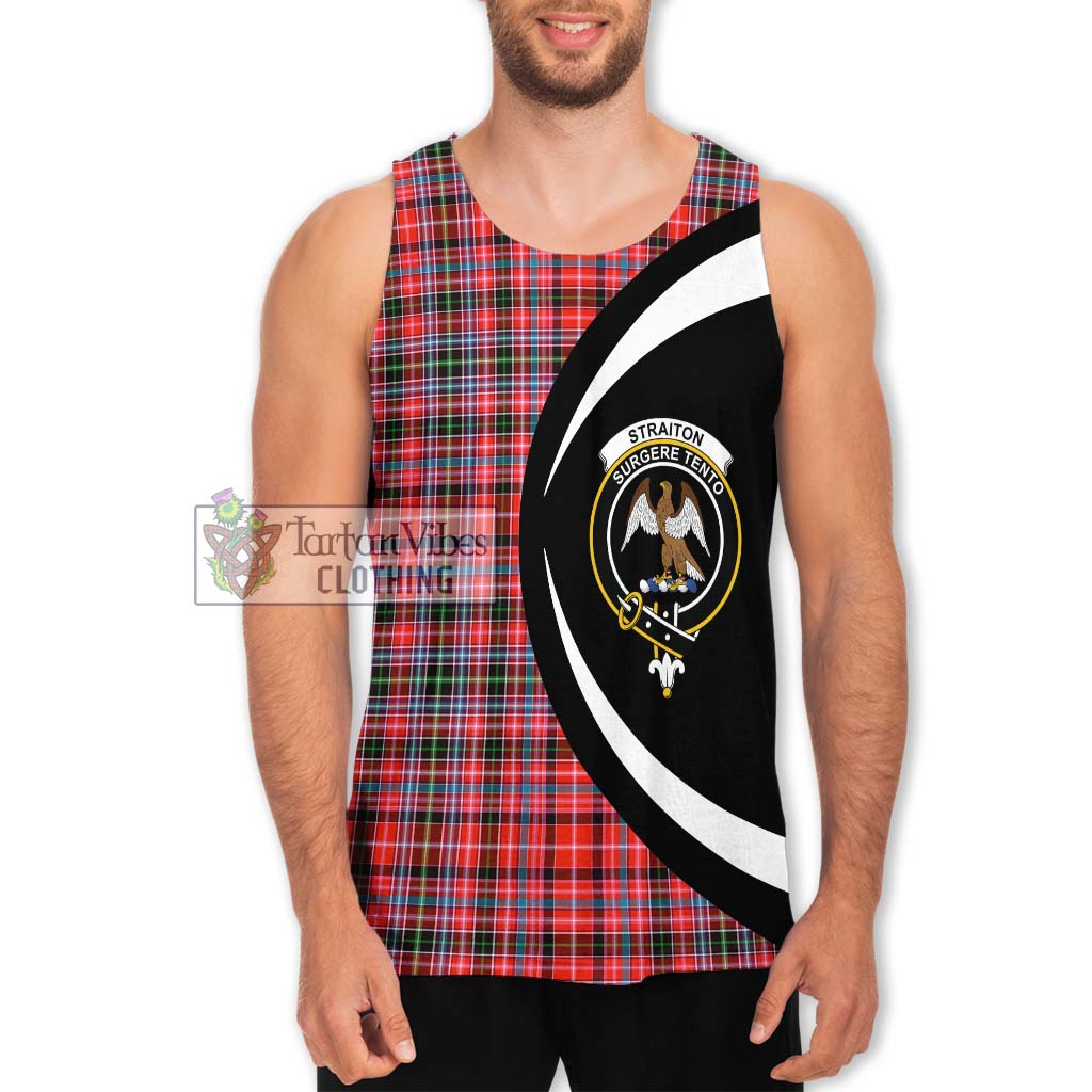 Straiton Tartan Men's Tank Top with Family Crest Circle Style Men - Tartan Vibes Clothing