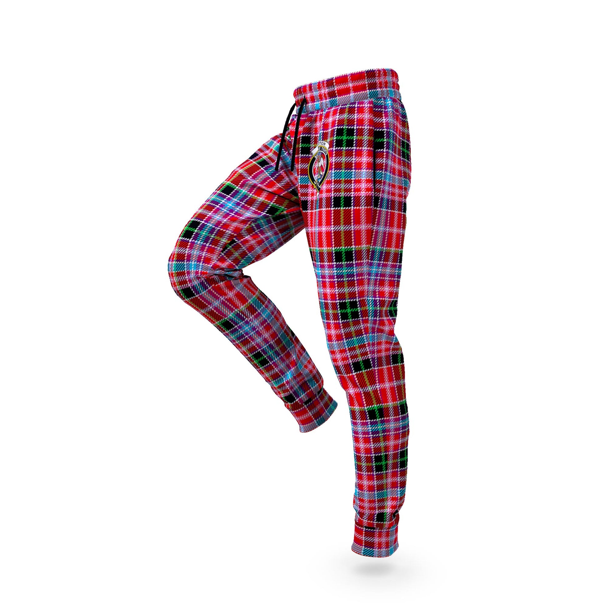 Straiton Tartan Joggers Pants with Family Crest S - Tartan Vibes Clothing