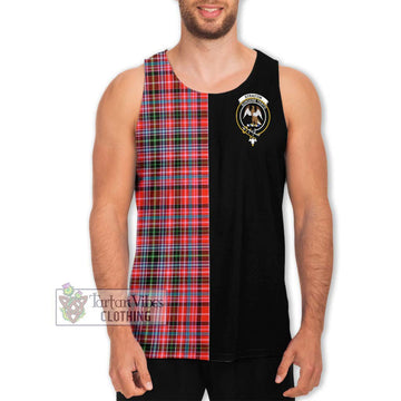 Straiton Tartan Men's Tank Top with Family Crest and Half Of Me Style Men - Tartanvibesclothing Shop