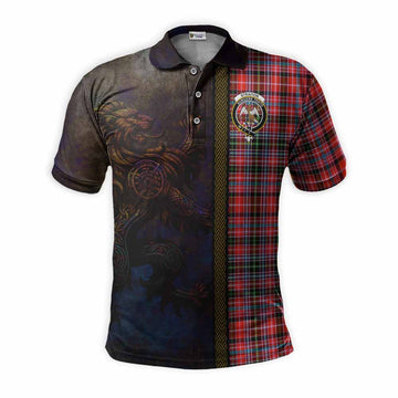 Tartan Vibes Clothing Straiton Tartan Family Crest Polo Shirt Alba Gu Brath Be Brave Lion Ancient Style