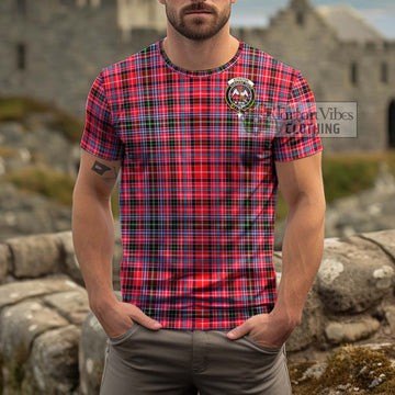 Straiton Tartan Cotton T-Shirt with Family Crest Men's Shirt - Tartanvibesclothing Shop