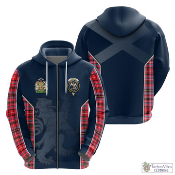 Straiton Tartan Hoodie with Family Crest and Lion Rampant Vibes Sport Style
