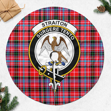 Straiton Tartan Christmas Tree Skirt with Family Crest 47*47 inch - Tartan Vibes Clothing