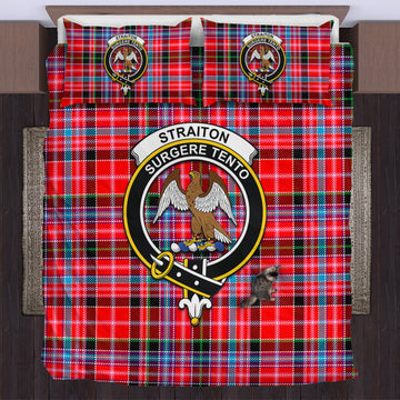 Straiton Tartan Bedding Set with Family Crest