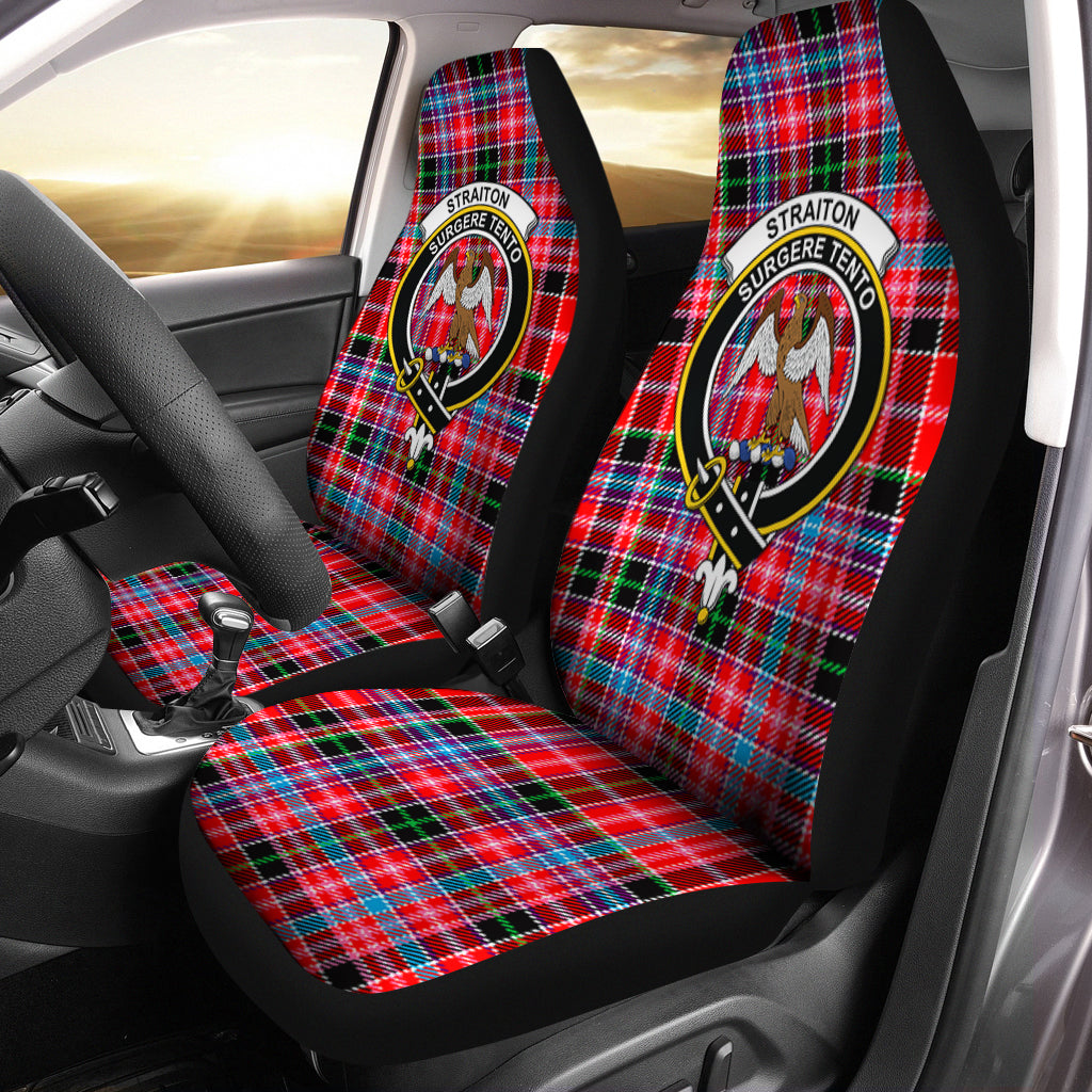 Straiton Tartan Car Seat Cover with Family Crest One Size - Tartanvibesclothing