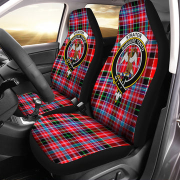 Straiton Tartan Car Seat Cover with Family Crest One Size - Tartanvibesclothing
