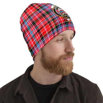 Straiton Tartan Beanies Hat with Family Crest