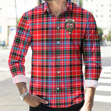Straiton Tartan Long Sleeve Button Up Shirt with Family Crest