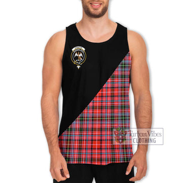 Straiton Tartan Men's Tank Top with Family Crest and Military Logo Style Men - Tartanvibesclothing Shop