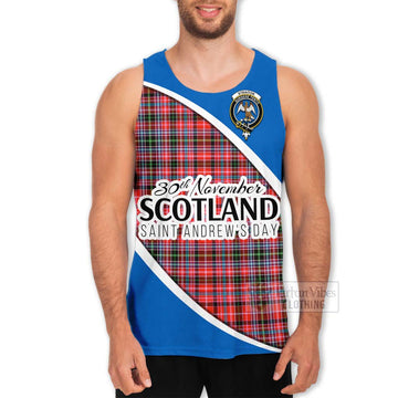 Tartan Vibes Clothing Straiton Family Crest Tartan Men's Tank Top Celebrate Saint Andrew's Day in Style
