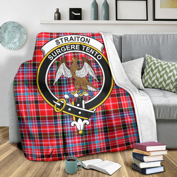 Straiton Tartan Blanket with Family Crest