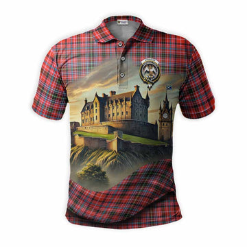 Tartan Vibes Clothing Straiton Tartan Family Crest Polo Shirt with Scottish Ancient Castle Stype