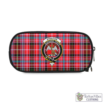 Straiton Tartan Pen and Pencil Case with Family Crest