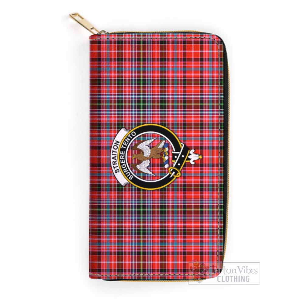 Tartan Vibes Clothing Straiton Tartan Women's Leather Wallet with Family Crest