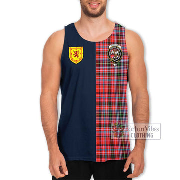 Tartan Vibes Clothing Straiton Tartan Men's Tank Top with Scottish Lion Royal Arm Half Style