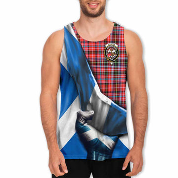 Straiton Tartan Men's Tank Top with Family Crest Scotland Patriotic Style