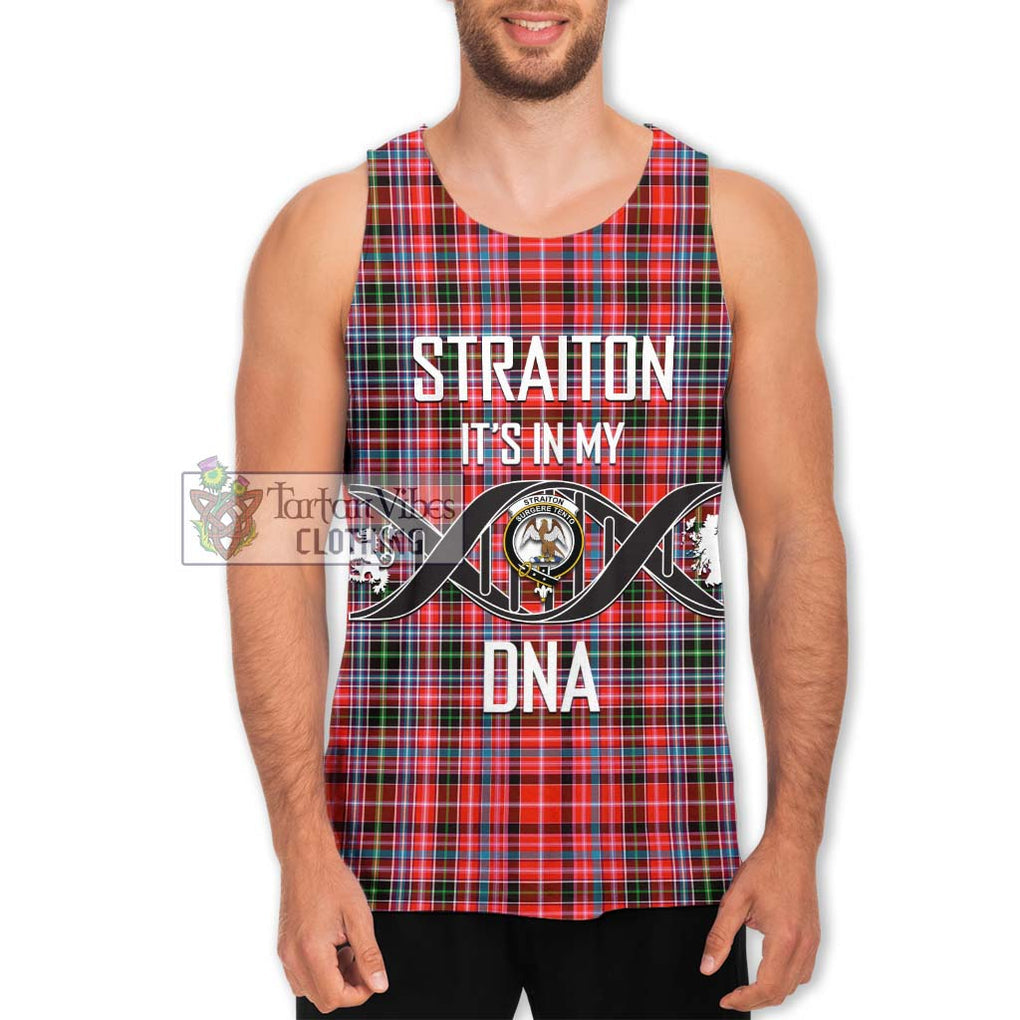 Straiton Tartan Men's Tank Top with Family Crest DNA In Me Style Men - Tartanvibesclothing Shop