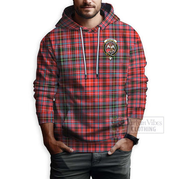 Tartan Vibes Clothing Straiton Tartan Hoodie with Family Crest Celtic Skull Style