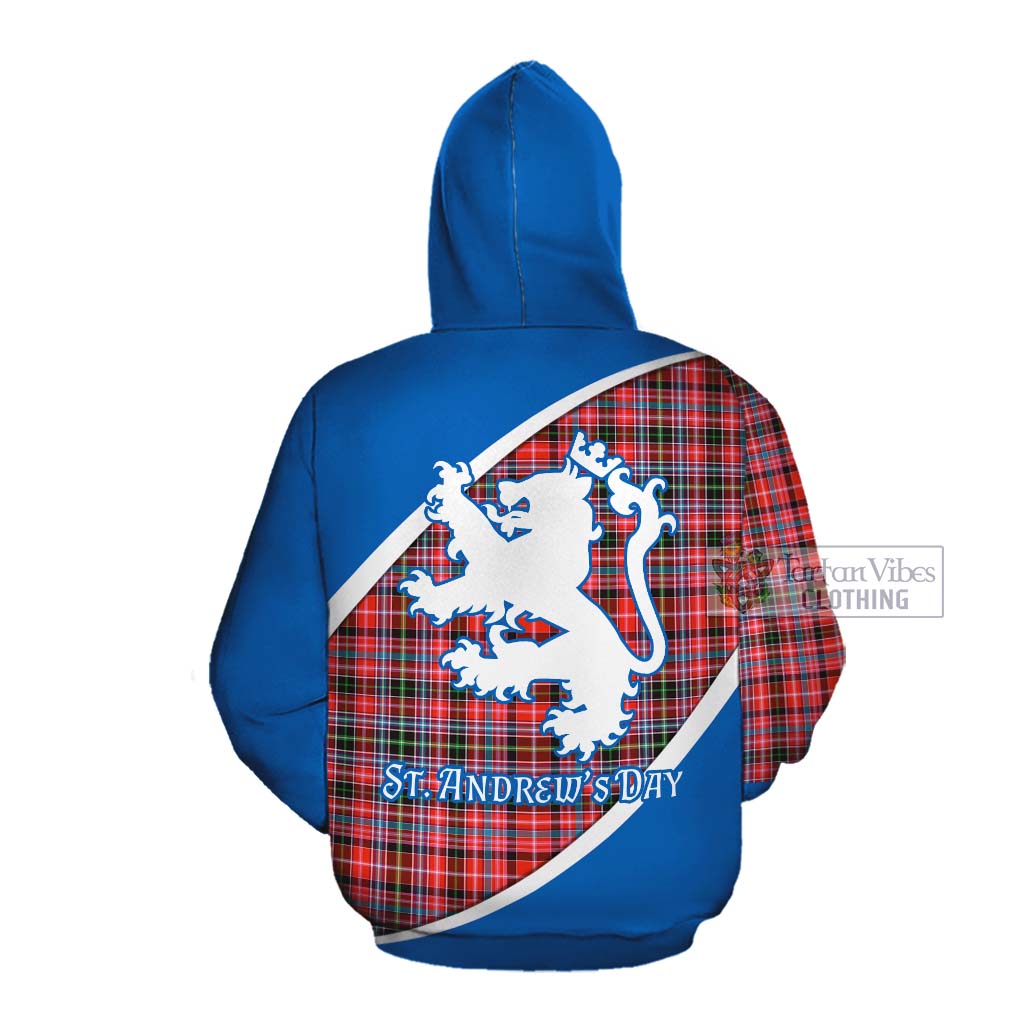 Tartan Vibes Clothing Straiton Family Crest Tartan Cotton Hoodie Celebrate Saint Andrew's Day in Style