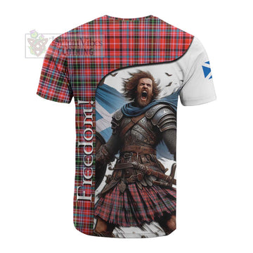 Straiton Crest Tartan Cotton T-shirt Inspired by the Freedom of Scottish Warrior