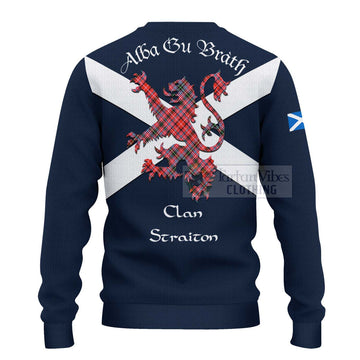 Tartan Vibes Clothing Straiton Tartan Lion Rampant Knitted Sweater – Proudly Display Your Heritage with Alba Gu Brath and Clan Name