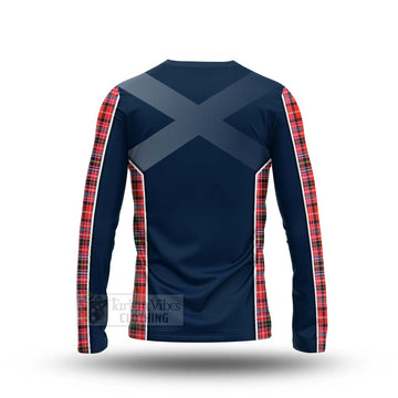 Tartan Vibes Clothing Straiton Tartan Long Sleeve T-Shirt with Family Crest and Scottish Thistle Vibes Sport Style