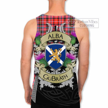 Straiton Tartan Family Crest Men's Tank Top Lion Rampant Royal Thistle Shield Celtic Inspired