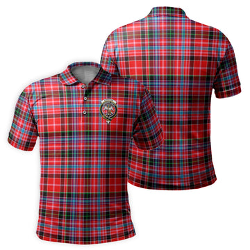 Straiton Tartan Men's Polo Shirt with Family Crest